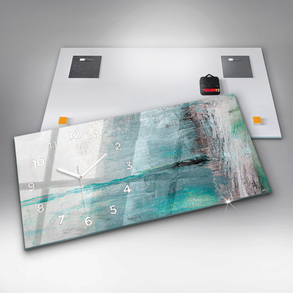 Horizontale Uhr mit motiv Öltextur abstrakt