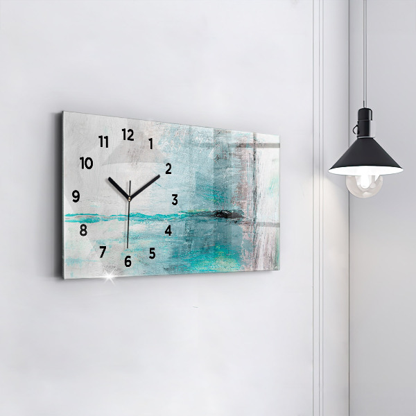 Horizontale Uhr mit motiv Öltextur abstrakt