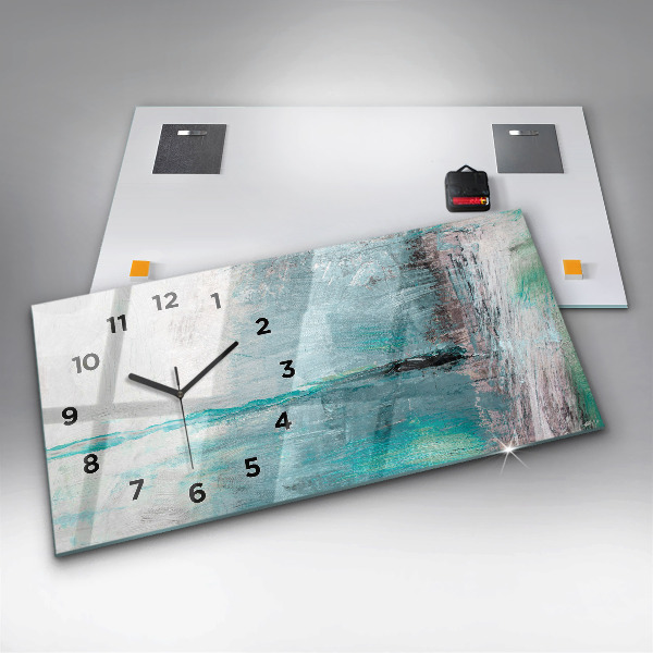 Horizontale Uhr mit motiv Öltextur abstrakt