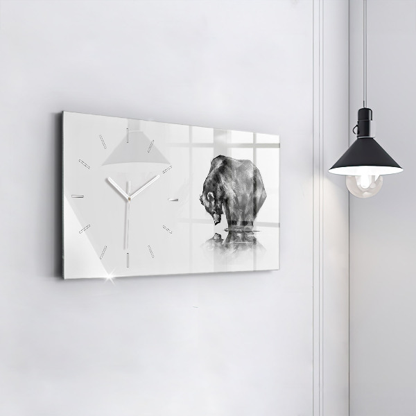 Horizontale Uhr mit motiv Zeichnender Bär