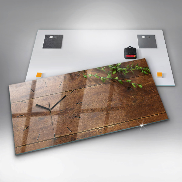 Horizontale Uhr Rustikales Holz