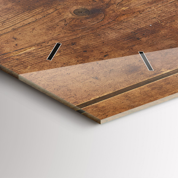 Horizontale Uhr Rustikales Holz