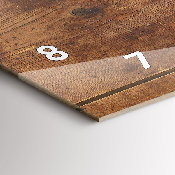 Horizontale Uhr Rustikales Holz