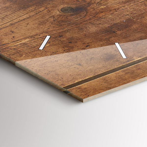 Horizontale Uhr Rustikales Holz