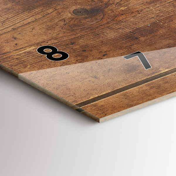 Horizontale Uhr Rustikales Holz