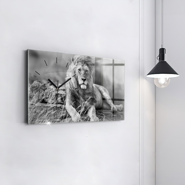 Horizontale Uhr Abstrakt - Löwe