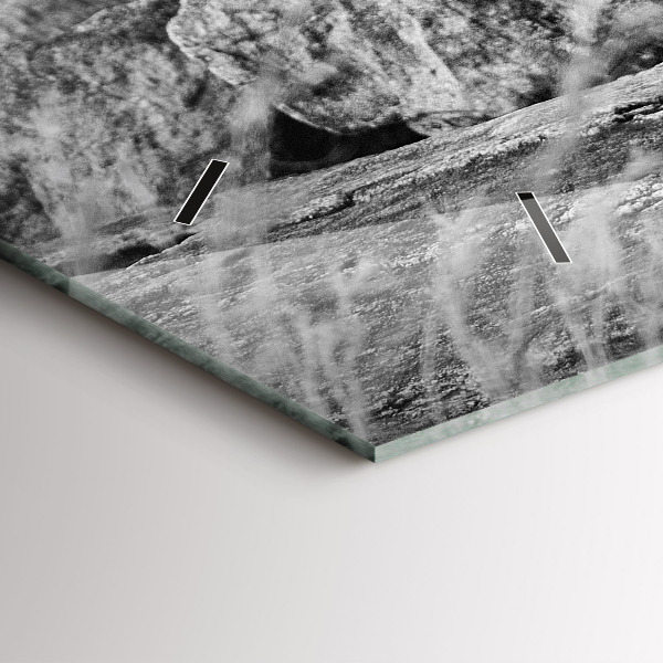 Horizontale Uhr Abstrakt - Löwe