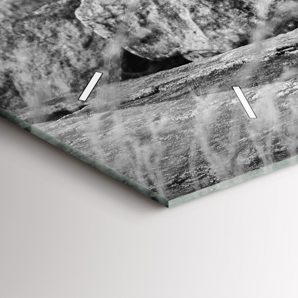 Horizontale Uhr Abstrakt - Löwe