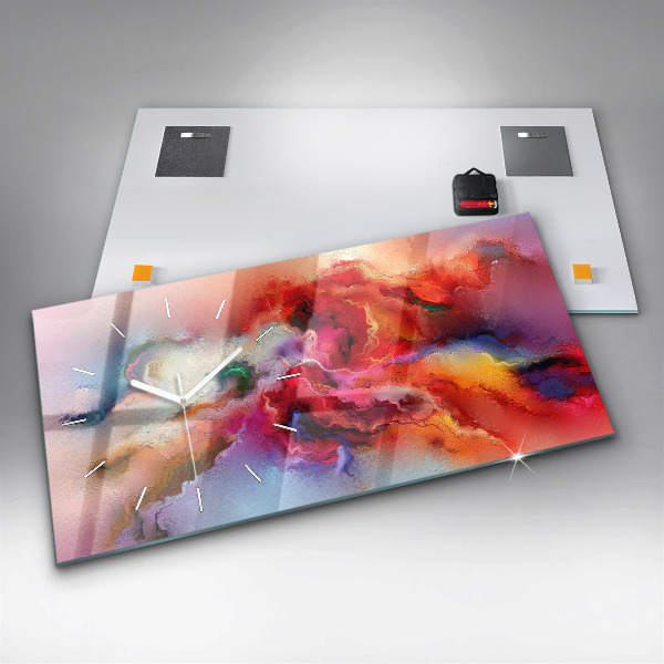 Horizontale Uhr Verschüttete Farbe