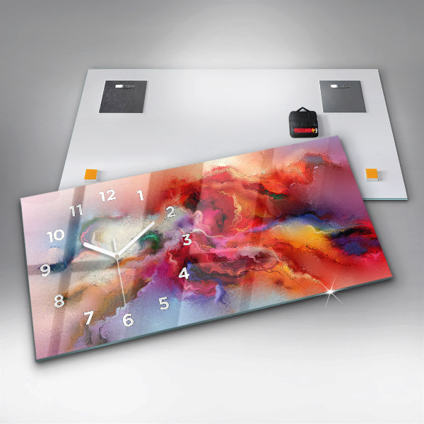 Horizontale Uhr Verschüttete Farbe