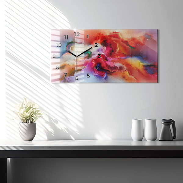 Horizontale Uhr Verschüttete Farbe