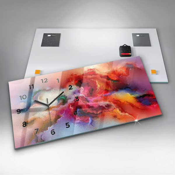 Horizontale Uhr Verschüttete Farbe