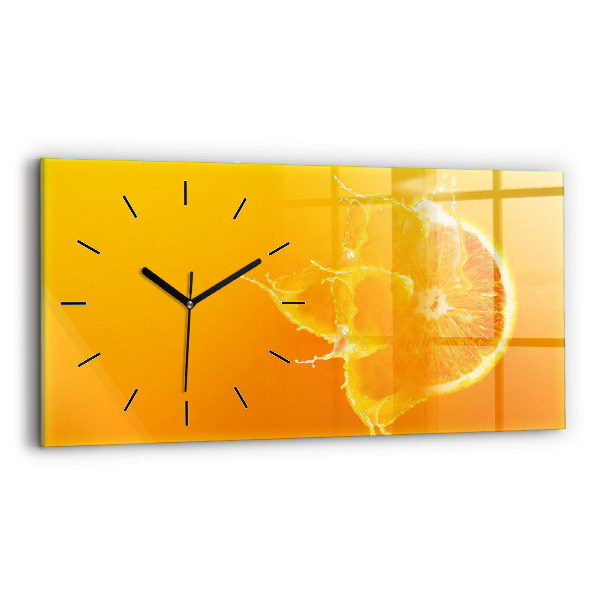 Horizontale Uhr mit motiv Orange