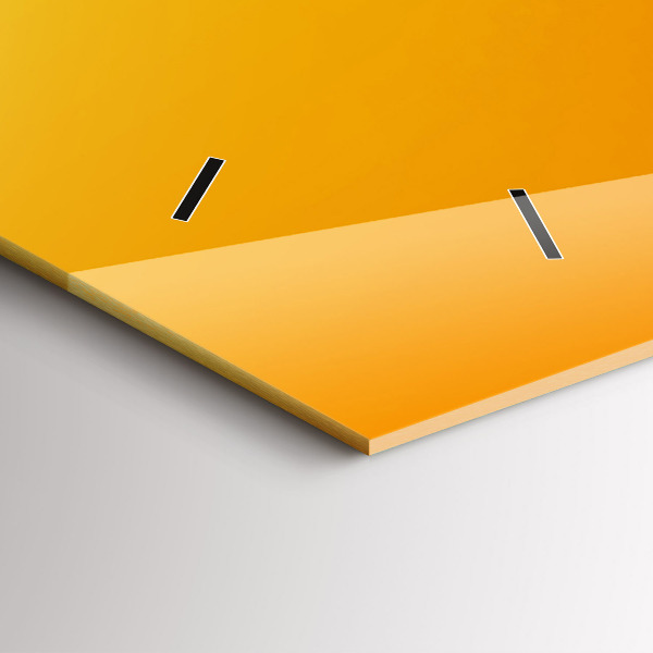 Horizontale Uhr mit motiv Orange
