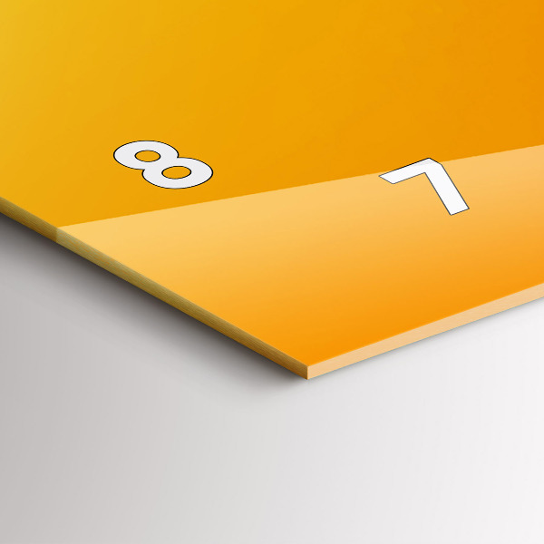 Horizontale Uhr mit motiv Orange