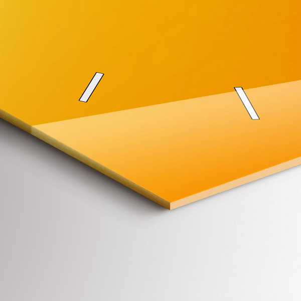 Horizontale Uhr mit motiv Orange