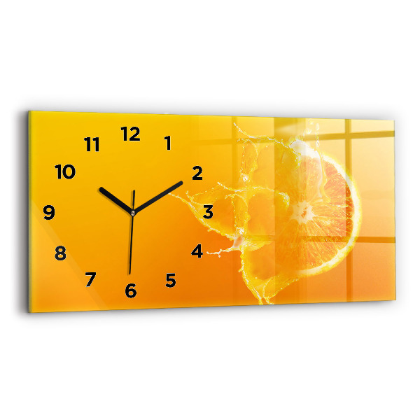 Horizontale Uhr mit motiv Orange
