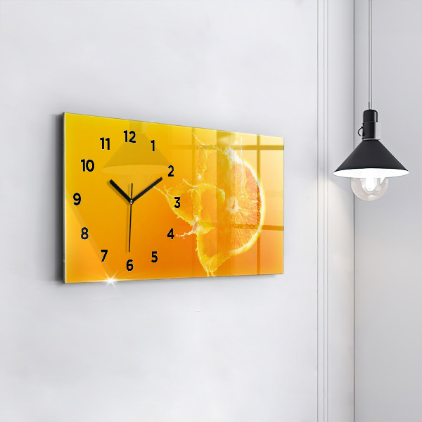 Horizontale Uhr mit motiv Orange