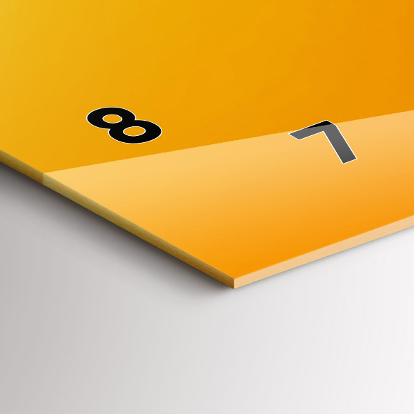 Horizontale Uhr mit motiv Orange