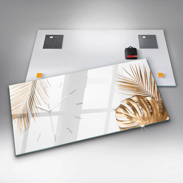 Horizontale Uhr mit motiv Tropische Blätter