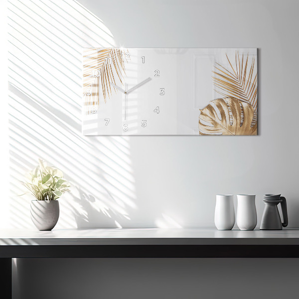Horizontale Uhr mit motiv Tropische Blätter
