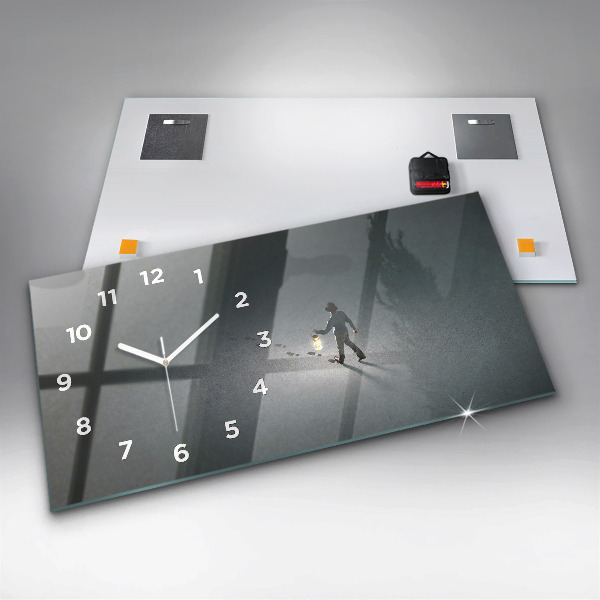 Horizontale Uhr Wanderer in der Dunkelheit