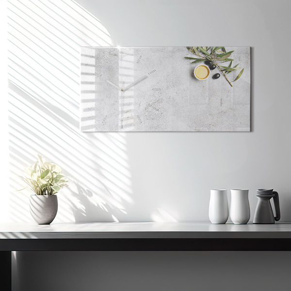 Horizontale Uhr Minimalistische Oliven