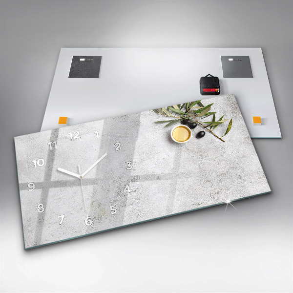 Horizontale Uhr Minimalistische Oliven