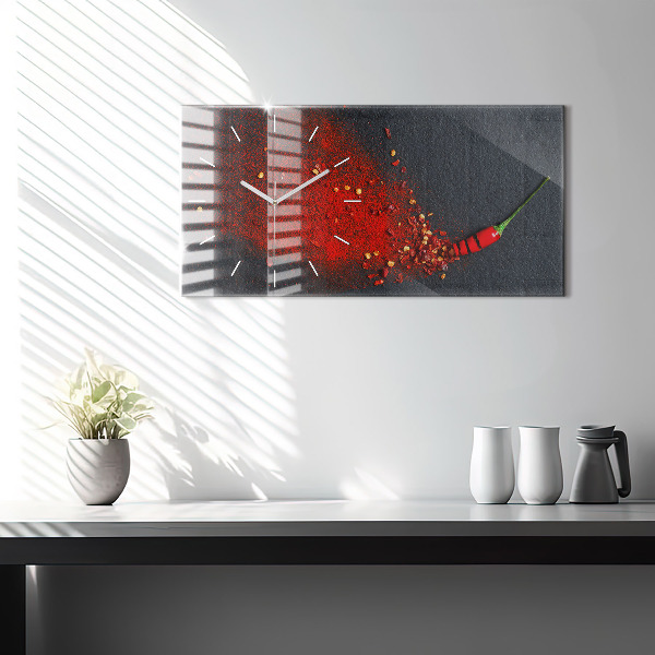 Horizontale Uhr mit motiv Rotes Gewürz