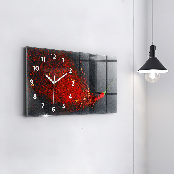 Horizontale Uhr mit motiv Rotes Gewürz