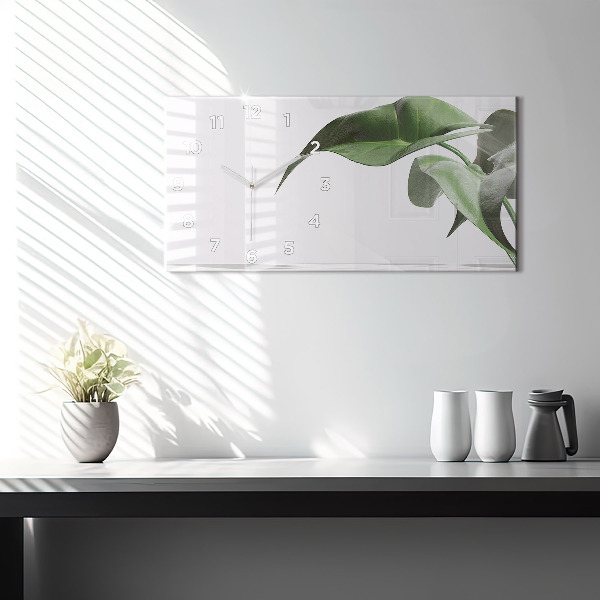 Horizontale Uhr Abstrakte Blätter