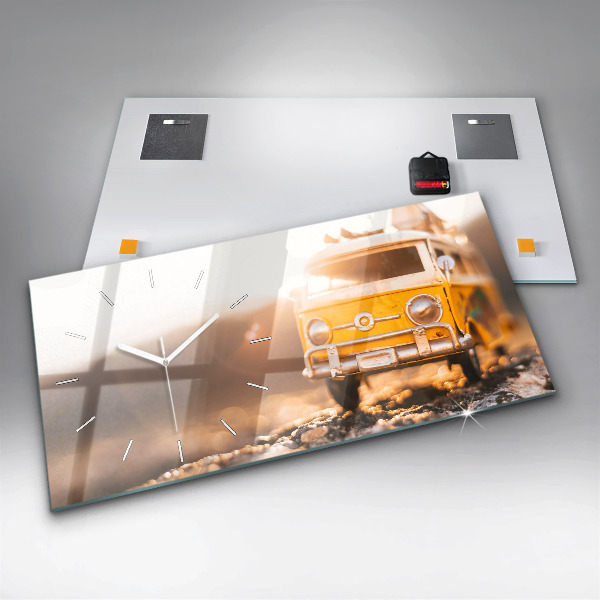 Horizontale Uhr mit motiv Auto im Urlaub