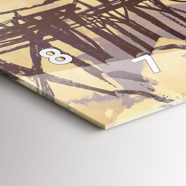 Horizontale Uhr mit motiv Mann auf einer alten Brücke