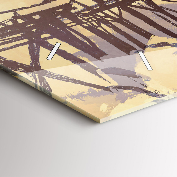 Horizontale Uhr mit motiv Mann auf einer alten Brücke