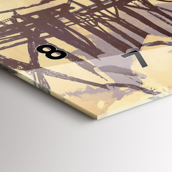 Horizontale Uhr mit motiv Mann auf einer alten Brücke