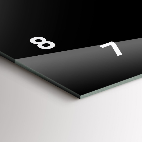 Horizontale Uhr mit motiv Schwarzes Metall Abstraktion