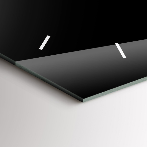 Horizontale Uhr mit motiv Schwarzes Metall Abstraktion