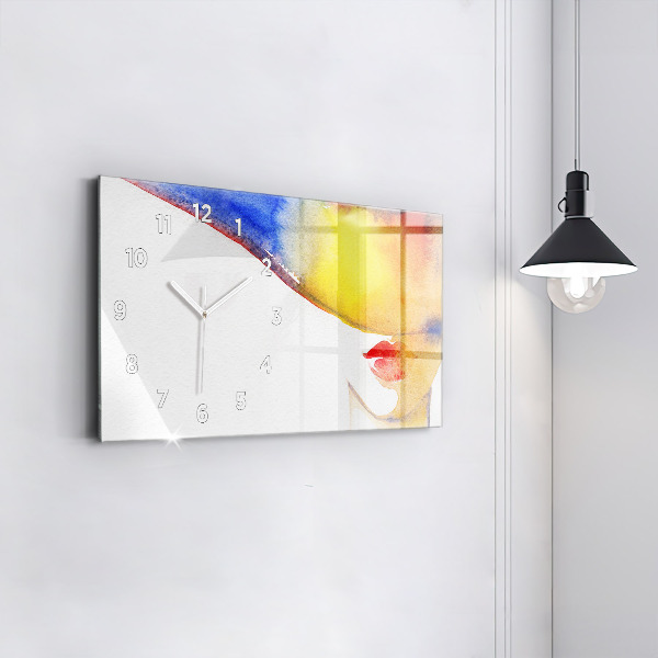 Horizontale Uhr Frau mit Hut