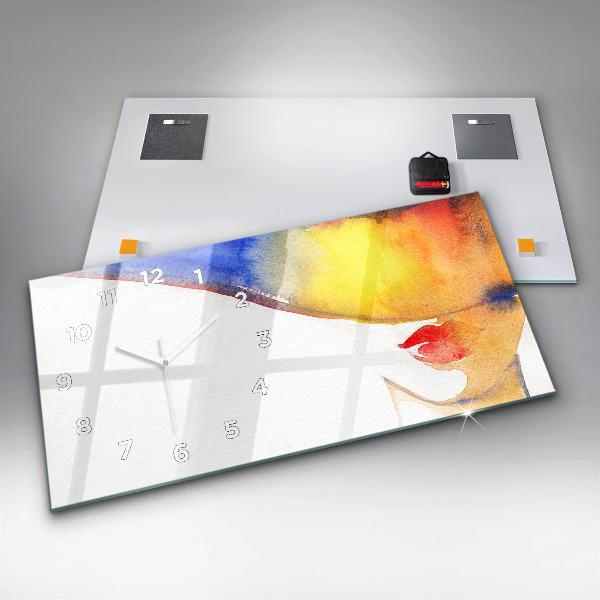 Horizontale Uhr Frau mit Hut