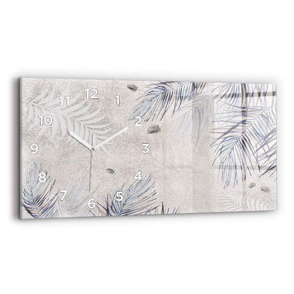 Horizontale Uhr mit motiv Palmenblatt