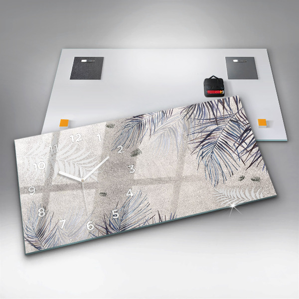 Horizontale Uhr mit motiv Palmenblatt