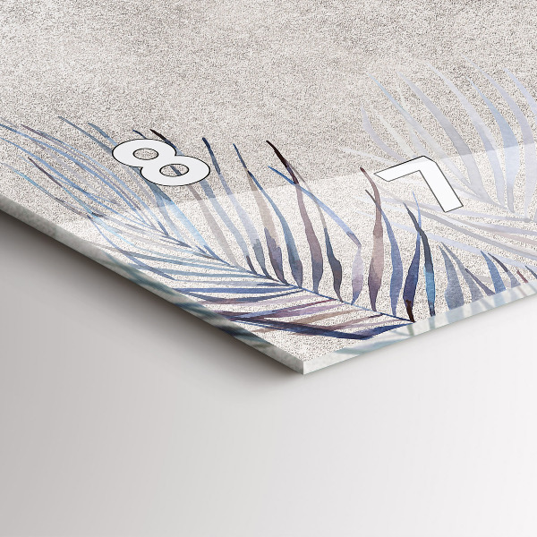 Horizontale Uhr mit motiv Palmenblatt