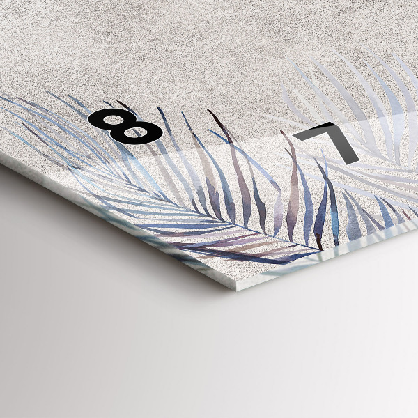 Horizontale Uhr mit motiv Palmenblatt