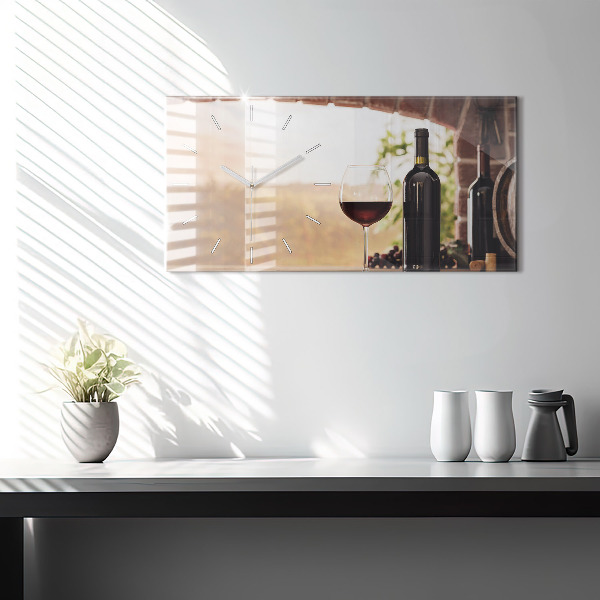 Horizontale Uhr Weinflaschen