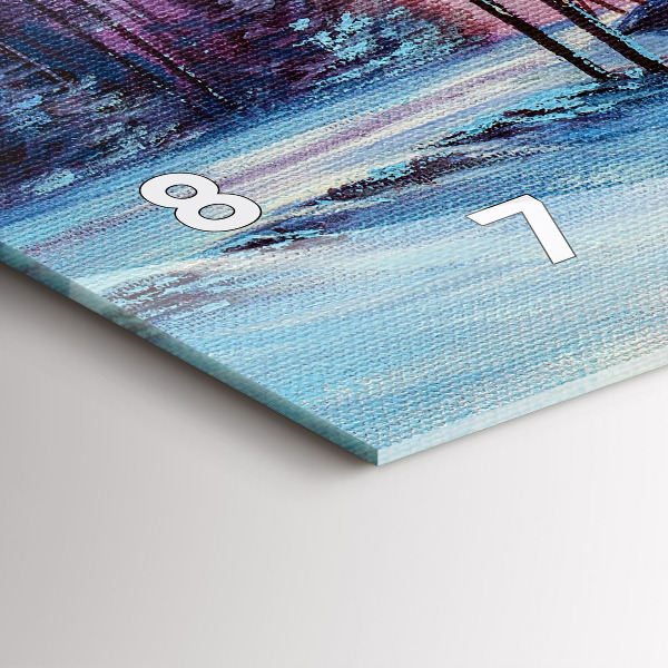 Horizontale Uhr mit motiv Weihnachtsbaum und Brücke