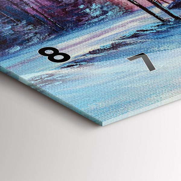 Horizontale Uhr mit motiv Weihnachtsbaum und Brücke