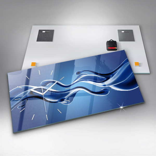 Horizontale Uhr Flüssiges Abstraktes