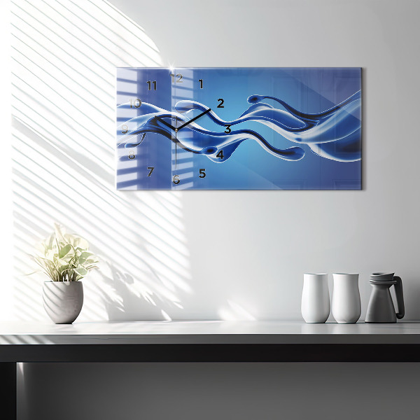 Horizontale Uhr Flüssiges Abstraktes