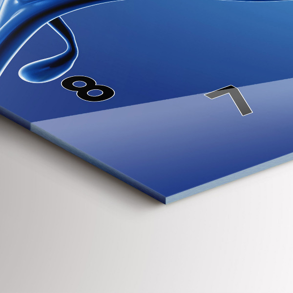 Horizontale Uhr Flüssiges Abstraktes