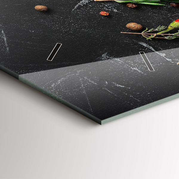 Horizontale Uhr Gewürze auf der Theke